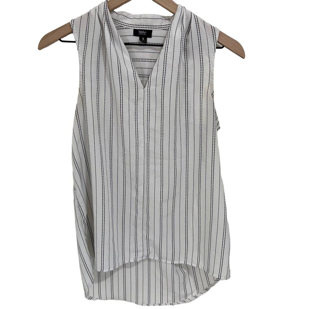 Mossimo White & Black Stripe Tank Top Size Small